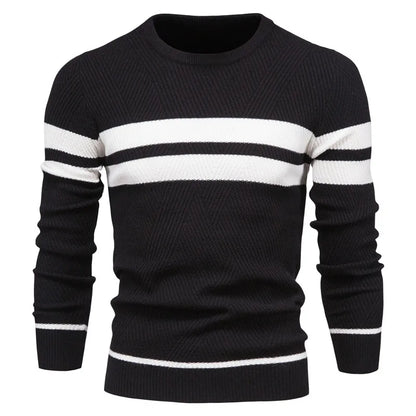Patchwork Slim Fit Autumn Sweater