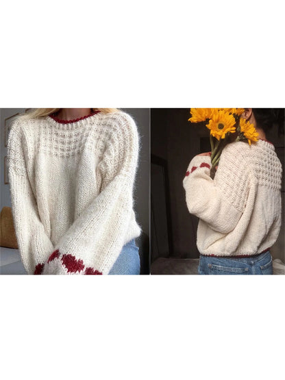 Sweetheart Charm Loose Knit Sweater