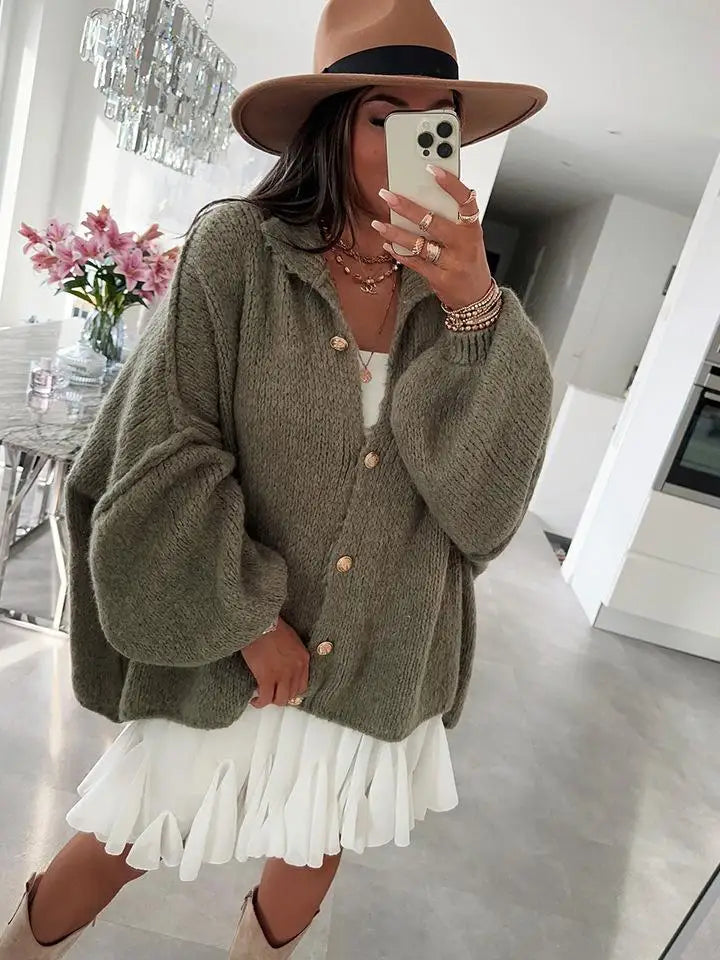 Casual Pure Color Cardigan