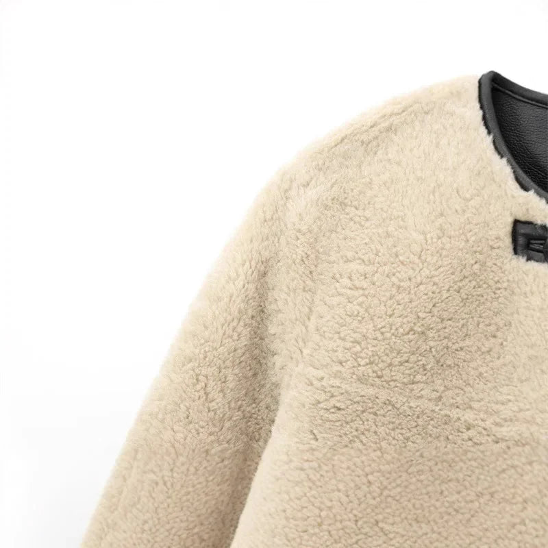 BreezeMuse Casual Crew Neck Jacket