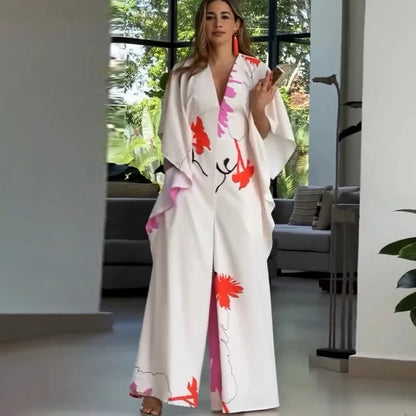 Vera Bloom Wide-Leg Office Jumpsuit