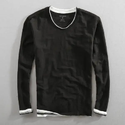 Raw Edge Vintage V Neck Tee