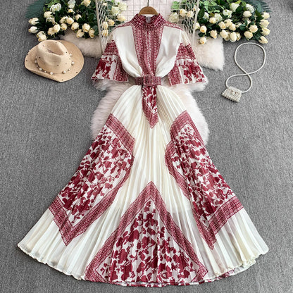 Retro Grace High Waist Midi Dress