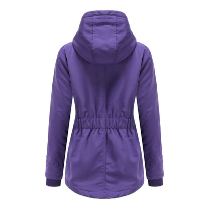 Women’s Thickened Lamb Velvet Parka – Hooded Winter Coat