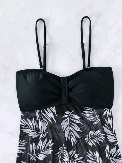 Wave Luxe Printed Tankini Swim Set