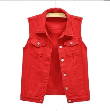 ColorPop Plus Size Denim Vest