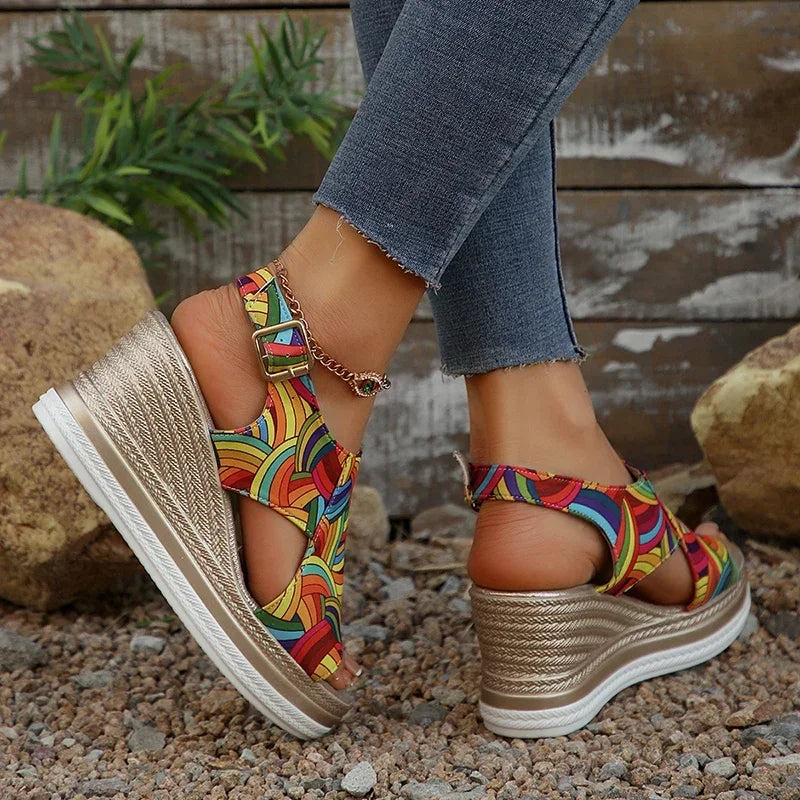 Hemp Rope Wedge Sandals