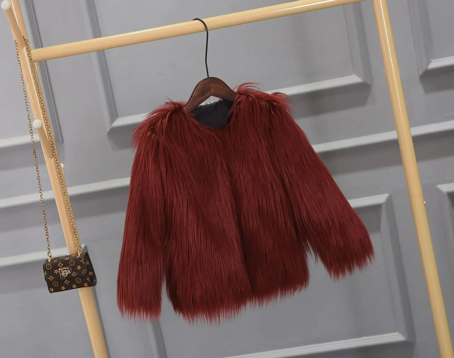 Cozy Pelt Faux Fur Button Coat