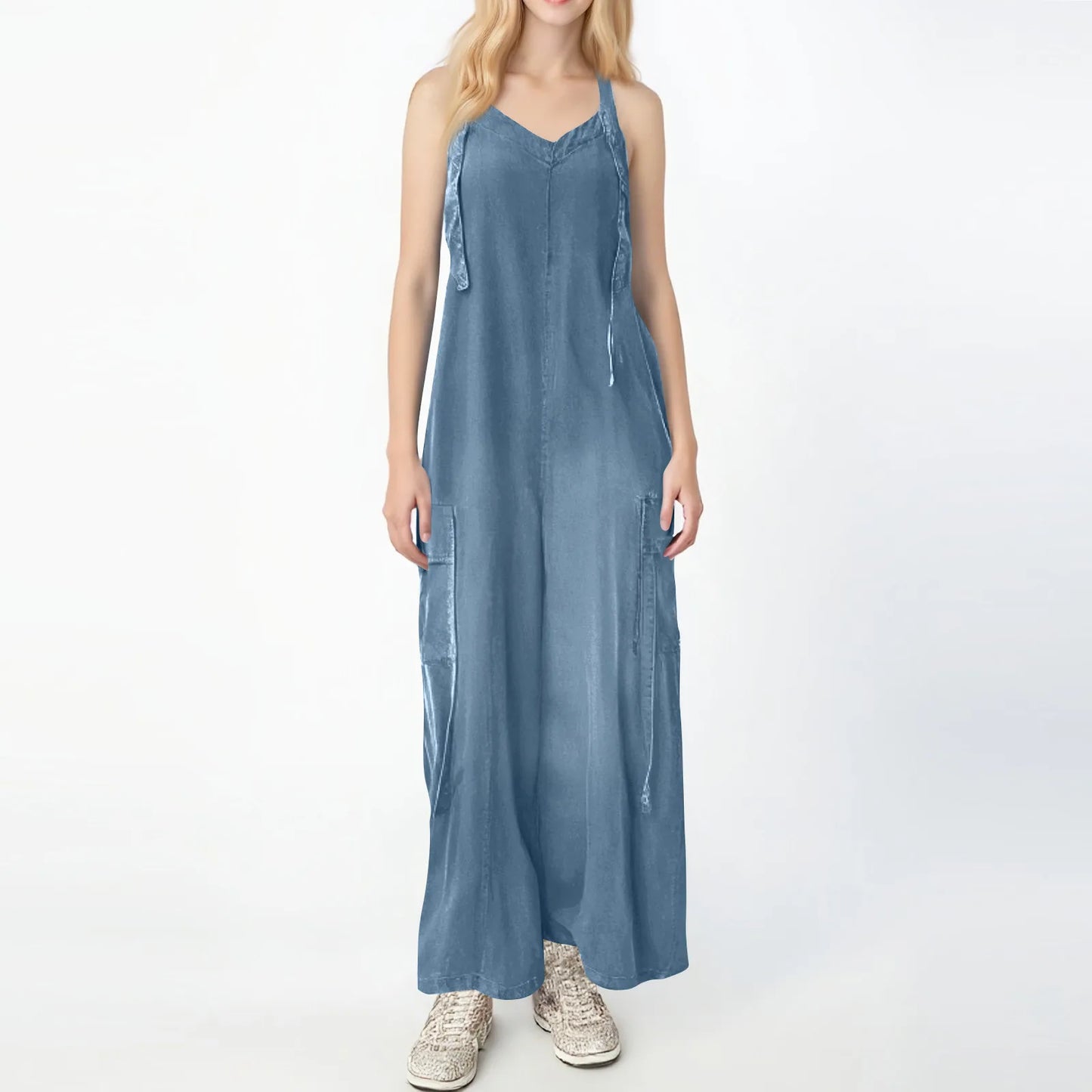 Effortless Charm V-Neck Jumpsuit