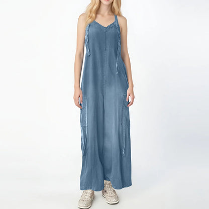 Effortless Charm V-Neck Jumpsuit