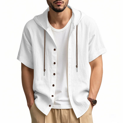 Lightweight Linen Hooded Summer Shirt