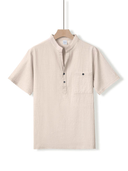 BreezeCraft Cotton Linen Shirt