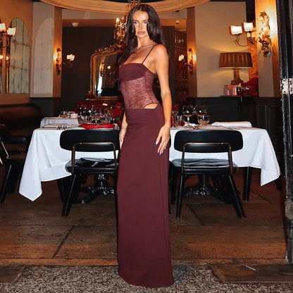 Tuularose Lace Backless Maxi Dress