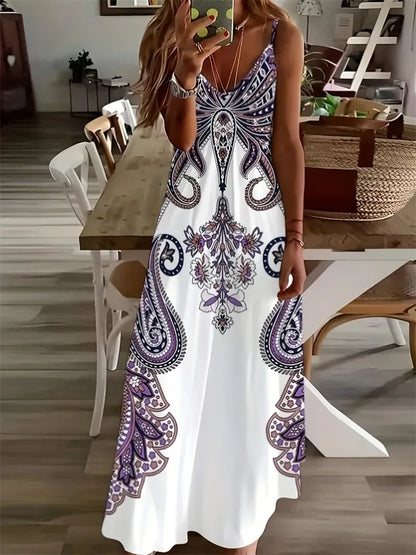 Vintage Boho Halter Maxi Dress