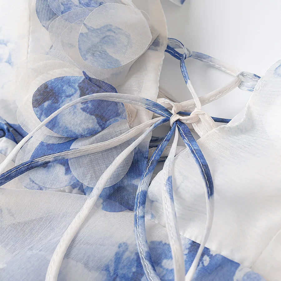 Blossom Dream Puff Sleeve Mini Dress