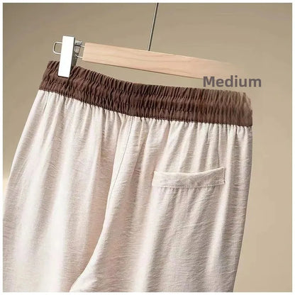 Color Block Retro Wide Leg Pants