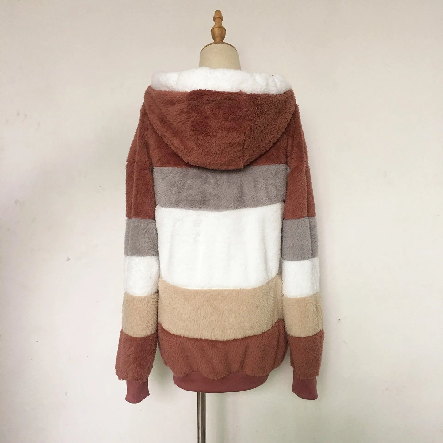 Oversized Plush Hooded Jacket
