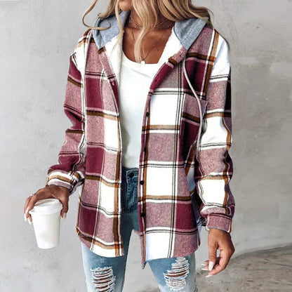 Plaid Street Style Hoodie