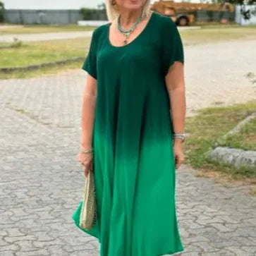 Luxe Flow Gradient Casual Dress