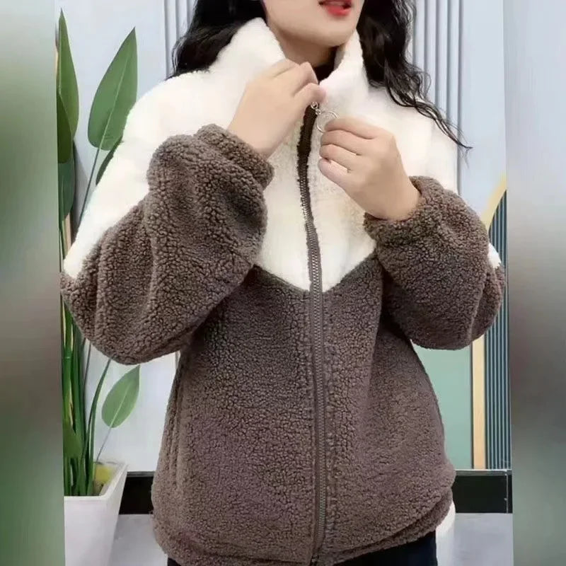 Cozy Hues Quilted Fleece Overcoat