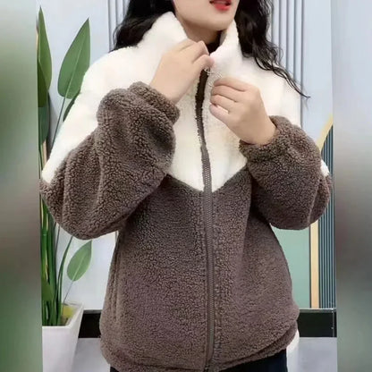 Cozy Hues Quilted Fleece Overcoat