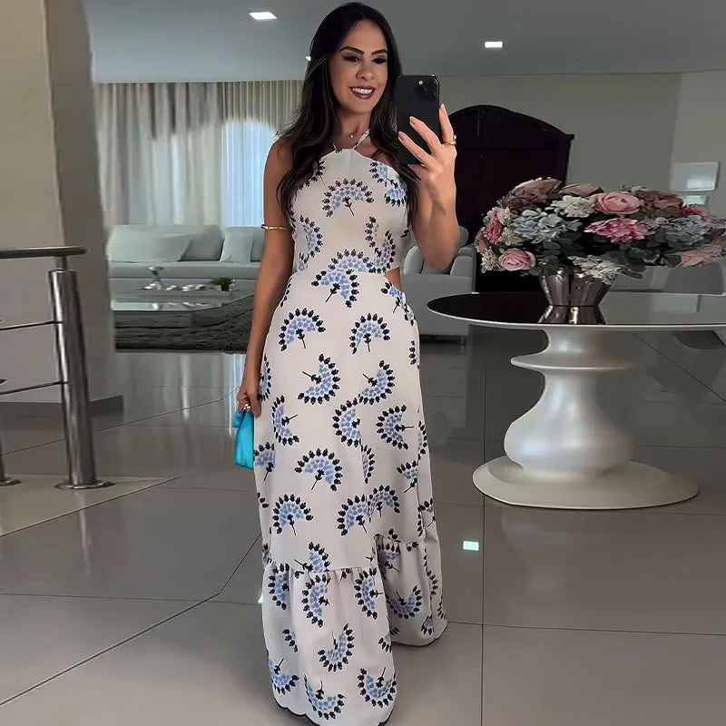 Midnight Bloom Strapless Evening Dress