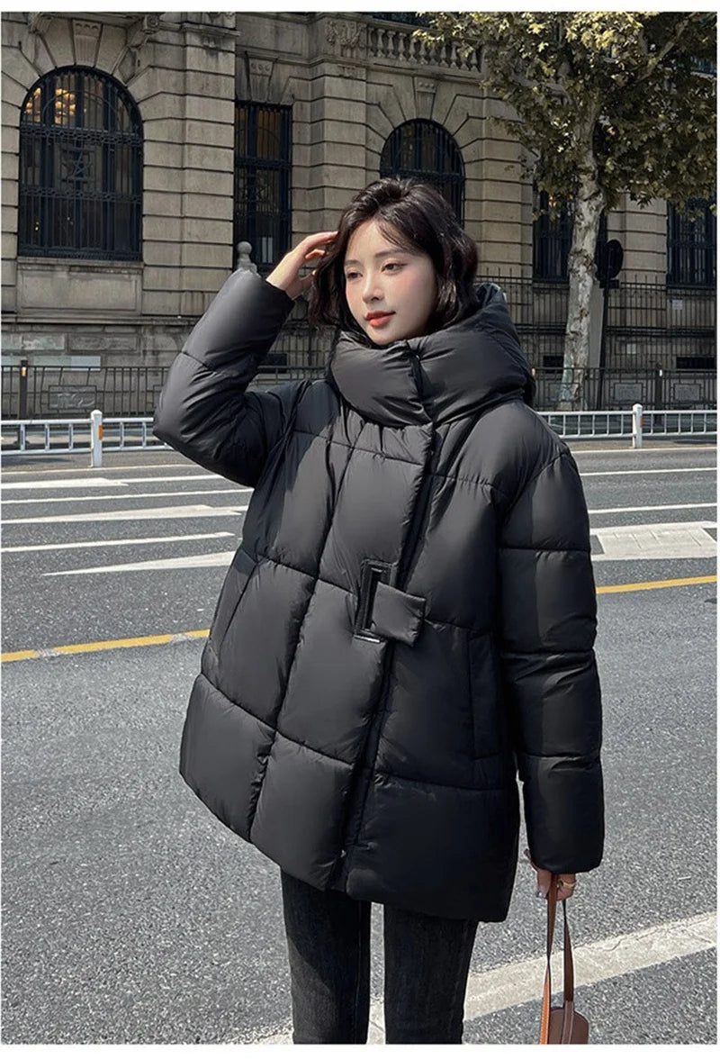 Cozy Hood Loose Winter Cotton Parka