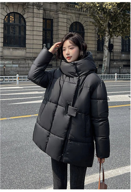Cozy Hood Loose Winter Cotton Parka