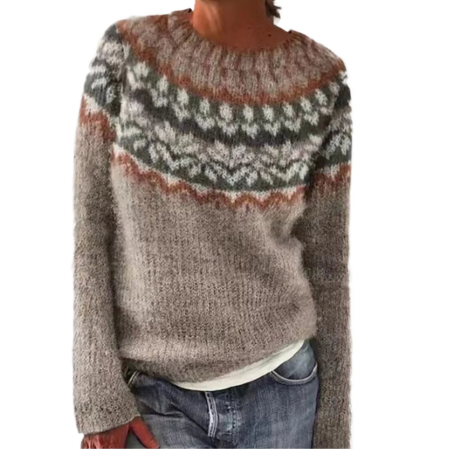 Women’s Knitted Printed Sweater