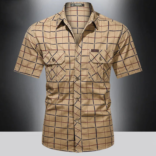 GridForm Cotton Checkered Work Shirt