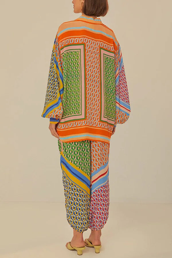 Lush Escape Printed Shirt Set