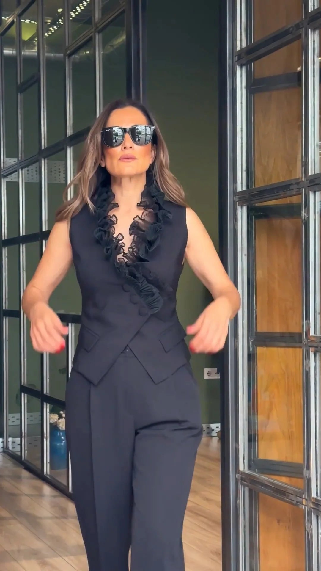 Power Grace Wide-Leg Suit Set