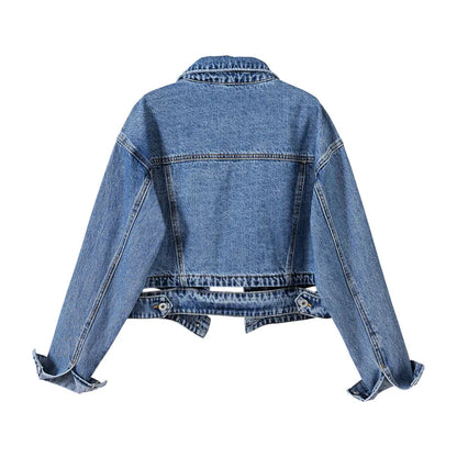 Moon Fade Button-Up Denim Coat