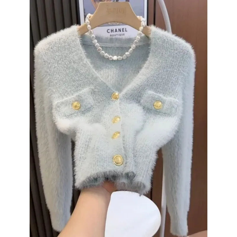 Elegant Muse V-Neck Knit Cardigan