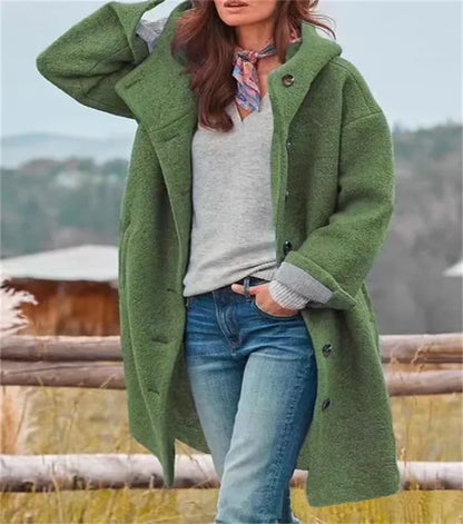 AmeriChic Hooded Woolen Coat
