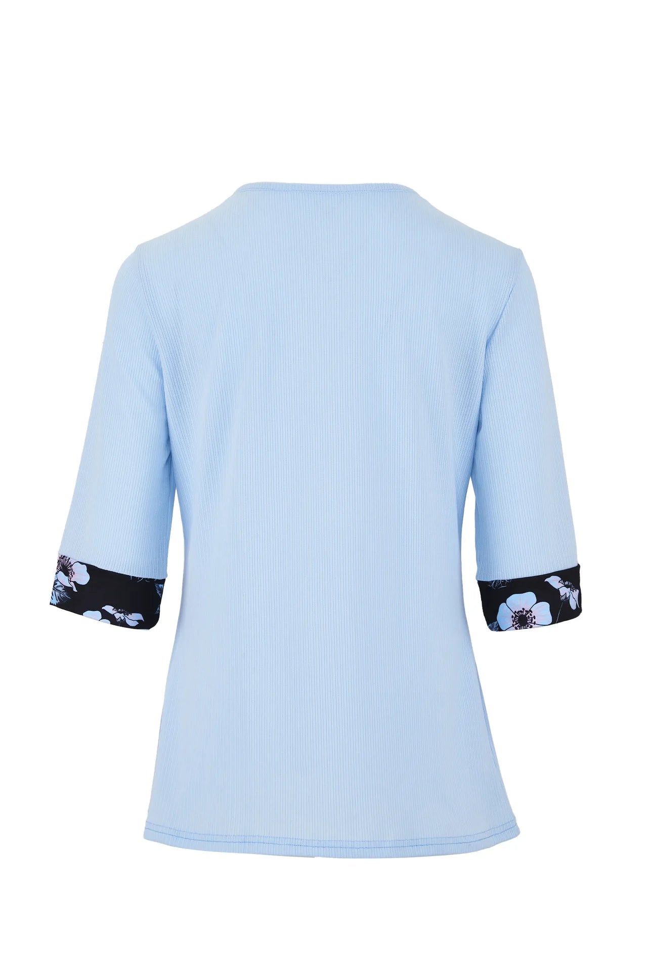 Layered Bloom Splice Casual Top