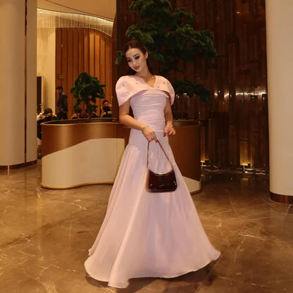 Diamond Drape Elegant Evening Gown