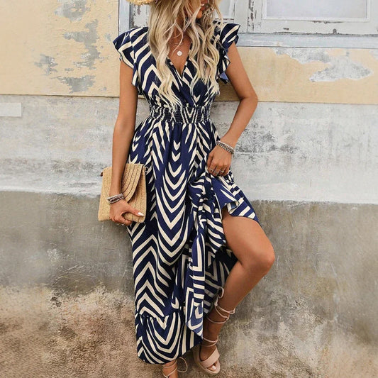 Printed Tie-Hem Summer Dress