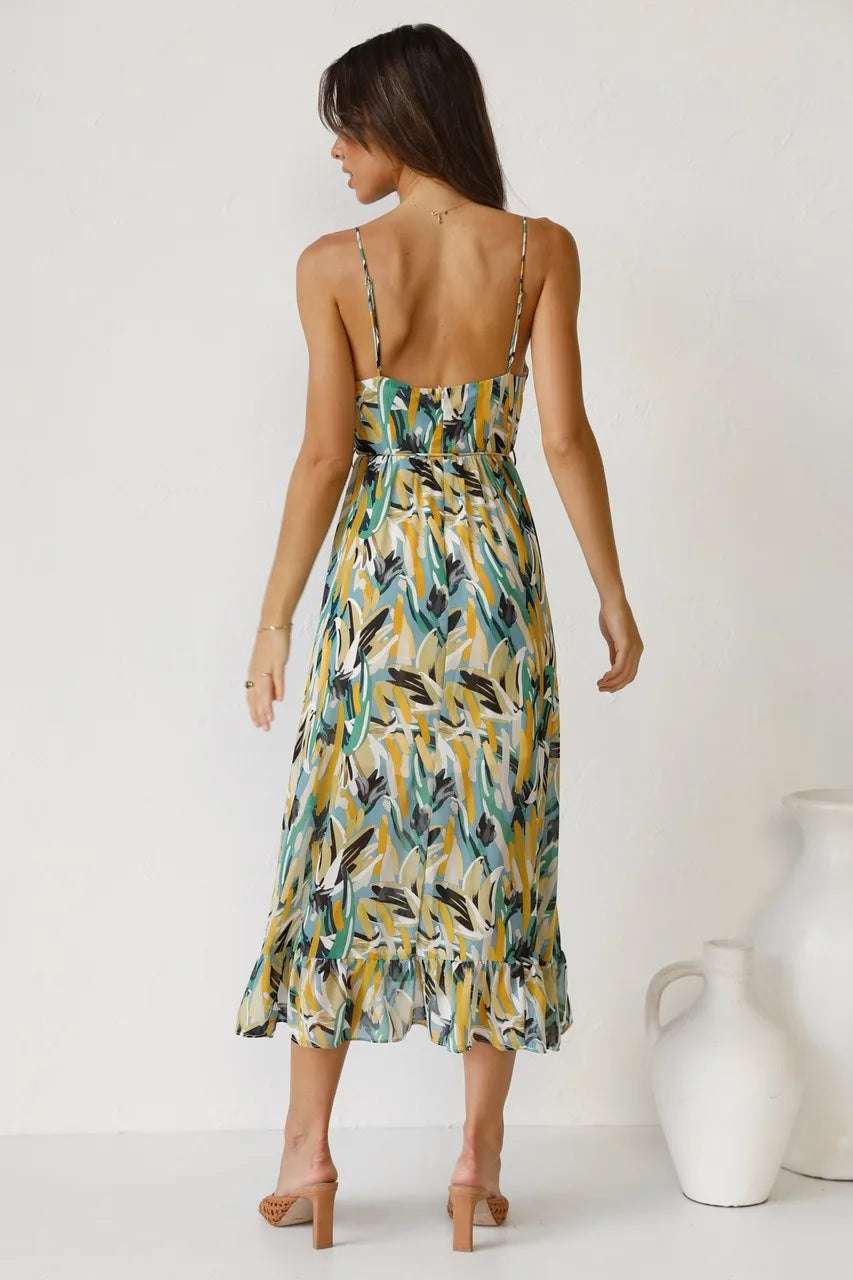 Fungus Edge Elegance Maxi Dress