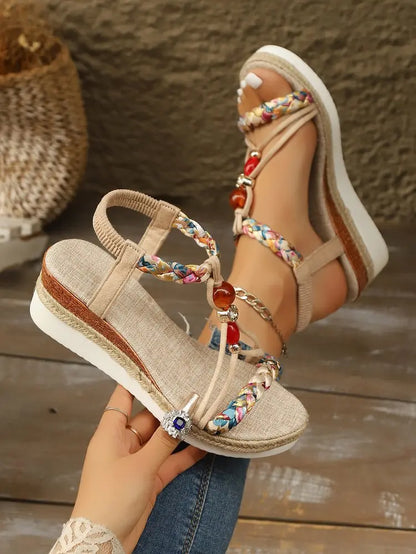 Boho Stride Espadrille Wedge Sandals