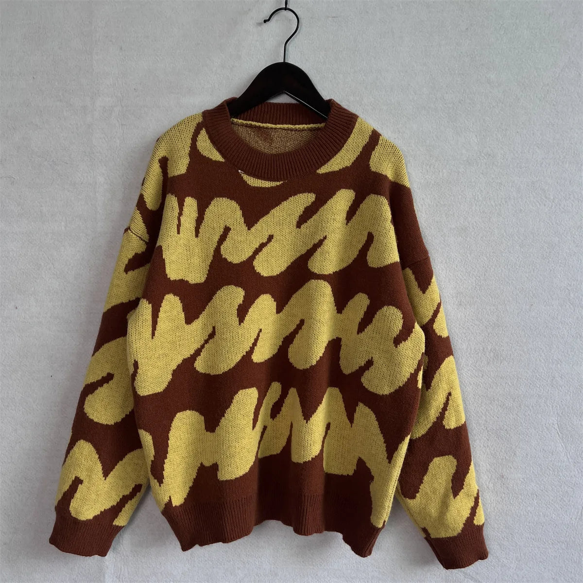 Stripe Craft Patchwork Knit Pullover