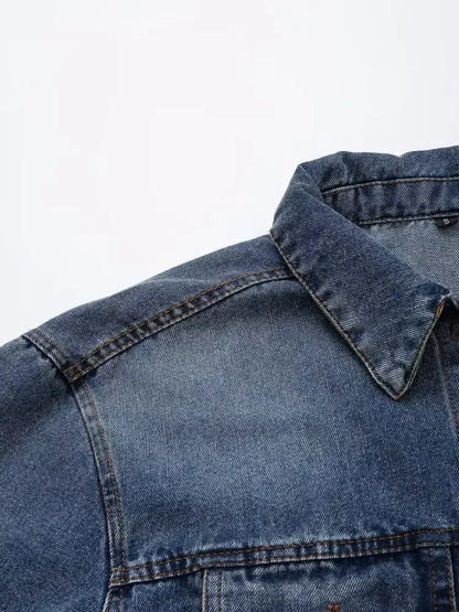 Indigo Drape Plus Denim Jacket