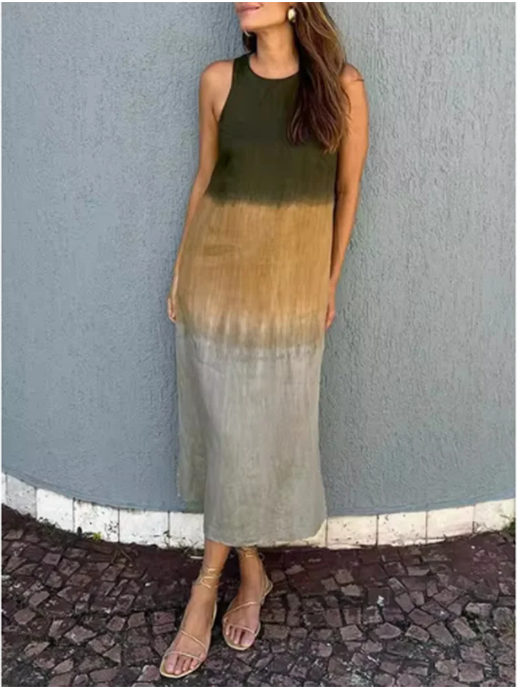 SunFade Elegant Gradient Vacation Dress