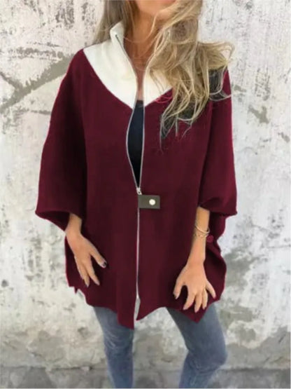 Stylish Patchwork Zipper Jacket