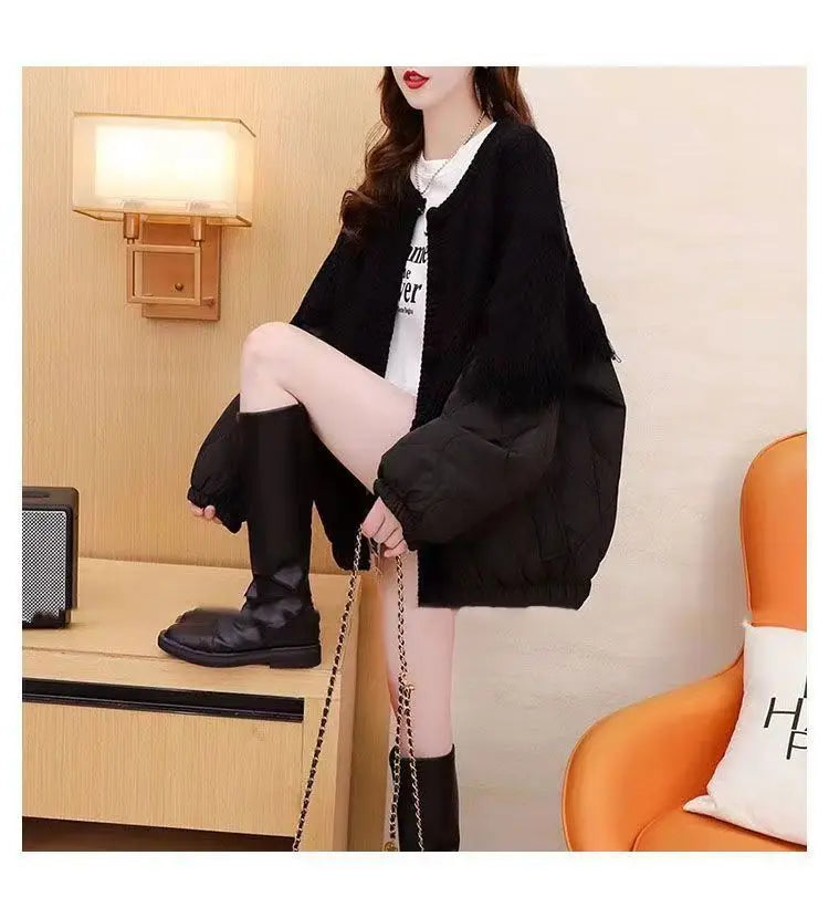 TasselEase Spliced Knit Winter Cardigan