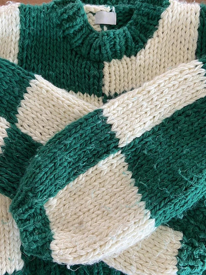 Cozy Checkered Oversized Sweater