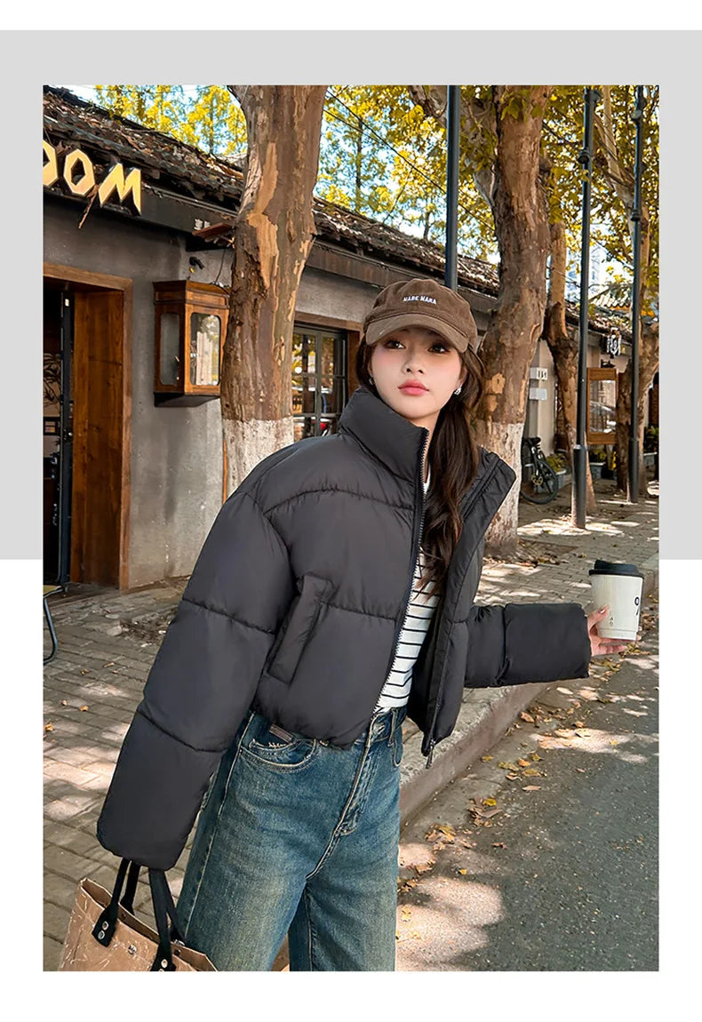 Snow Petal Short Padded Winter Jacket