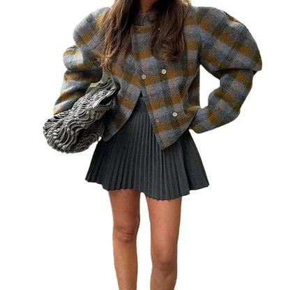 Tweed Muse Double Button Short Jacket