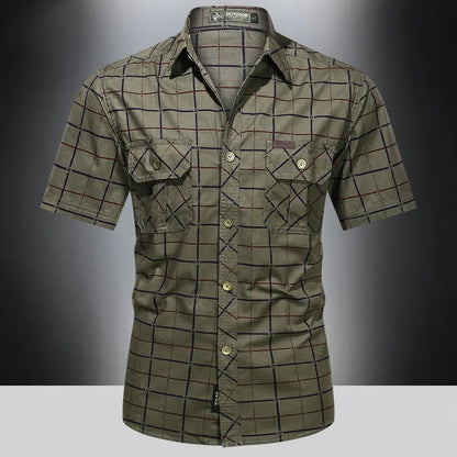 GridForm Cotton Checkered Work Shirt