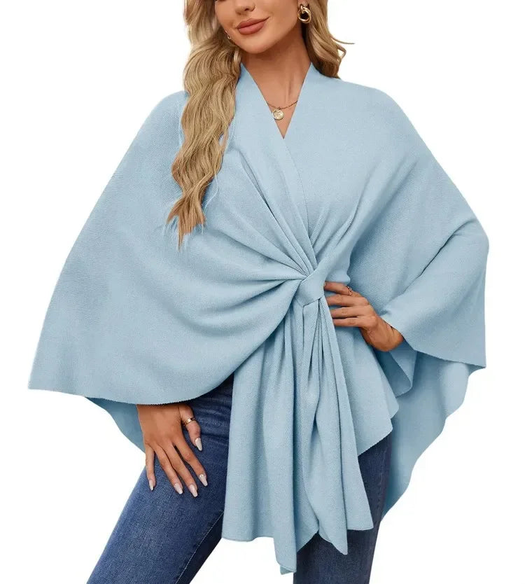 Soft V-Neck Shawl Wrap
